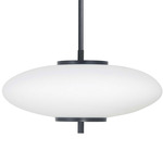 Maddie Pendant - Matte Black / Opal White