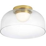 Nadine Ceiling Light Fixture - Aged Brass / Clear
