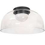 Nadine Ceiling Light Fixture - Matte Black / Clear