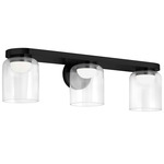 Nadine Bathroom Vanity Light - Matte Black / Clear