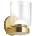 Nadine Wall Sconce - Aged Brass / Clear