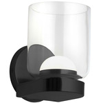 Nadine Wall Sconce - Matte Black / Clear