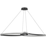 Nola Linear Pendant - Matte Black / White