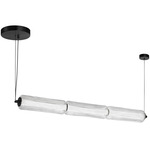 Ramona Linear Pendant - Matte Black / Clear Beveled