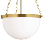 Rhonda Pendant - Aged Brass / Opal White