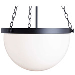 Rhonda Pendant - Matte Black / Opal White