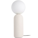 Toria Table Lamp - Matte White / Opal White