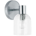 Vienna Dome Wall Sconce - Polished Chrome / Clear