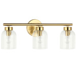 Vienna Bathroom Vanity Light - Aged Brass / Clear Beveled