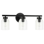 Vienna Dome Bathroom Vanity Light - Matte Black / Clear