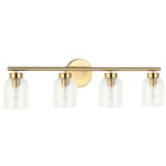Vienna Bathroom Vanity Light - Aged Brass / Clear Beveled