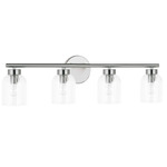 Vienna Dome Bathroom Vanity Light - Polished Chrome / Clear