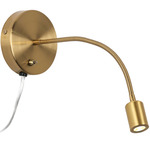 Wynne Plug-In Wall Sconce - Aged Brass