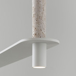 Meta Step Parallel Pendant - White