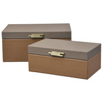 Connor Box Set of 2 - Brown / Gold