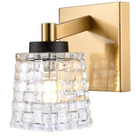 Candace Wall Sconce - Satin Brass / Clear
