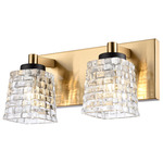 Candace Bathroom Vanity Light - Satin Brass / Clear