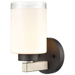 Briggs Wall Sconce - Black / Opal