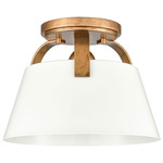 Jepson Ceiling Light - Antique Gold / White