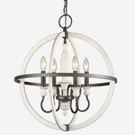 Brownell Pendant - Anvil Iron / White