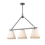 Marion Linear Chandelier - Oil Rubbed Bronze / Natural