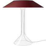 Chapeaux M Table Lamp - Clear / Dark Red