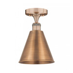 Ballston Cone Semi Flush Ceiling Light - Antique Copper
