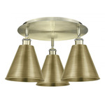 Ballston Cone Ceiling Light - Antique Brass