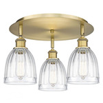 Brookfield Multi Light Ceiling Light - Brushed Brass / Clear