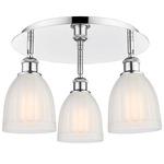 Brookfield Multi Light Ceiling Light - Polished Chrome / White