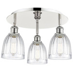 Brookfield Multi Light Ceiling Light - Polished Nickel / Clear