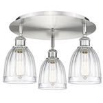 Brookfield Multi Light Ceiling Light - Satin Nickel / Clear