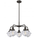 Oxford Convertible Chandelier - Oil Rubbed Bronze / Clear
