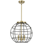 Lake Placid Multi-Light Pendant - Antique Brass / Matte Black