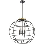 Lake Placid Multi-Light Pendant - Black Antique Brass / Matte Black