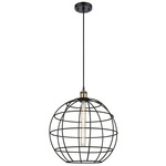 Lake Placid Large Pendant - Black / Antique Brass / Matte Black