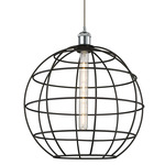 Lake Placid Large Pendant - Polished Chrome / Matte Black