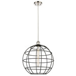 Lake Placid Large Pendant - Polished Nickel / Matte Black