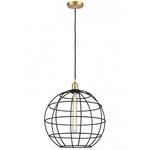 Lake Placid Cord Hung Pendant - Satin Gold / Matte Black