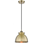 Adirondack Cord Hung Mini Pendant - Antique Brass