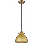 Adirondack Cord Hung Mini Pendant - Brushed Brass