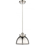 Adirondack Cord Hung Mini Pendant - Polished Nickel