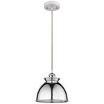 Adirondack Cord Hung Mini Pendant - White / Polished Chrome