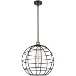 Ballston Lake Placid Pendant - Black Antique Brass / Matte Black