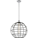 Ballston Lake Placid Pendant - Polished Chrome / Matte Black