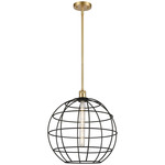 Ballston Lake Placid Pendant - Satin Gold / Matte Black