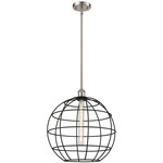 Ballston Lake Placid Pendant - Satin Nickel / Matte Black