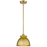 Adirondack Stem Hung Pendant - Satin Gold