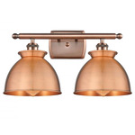 Adirondack Bathroom Vanity Light - Antique Copper