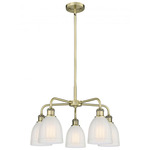 Brookfield Chandelier - Antique Brass / White